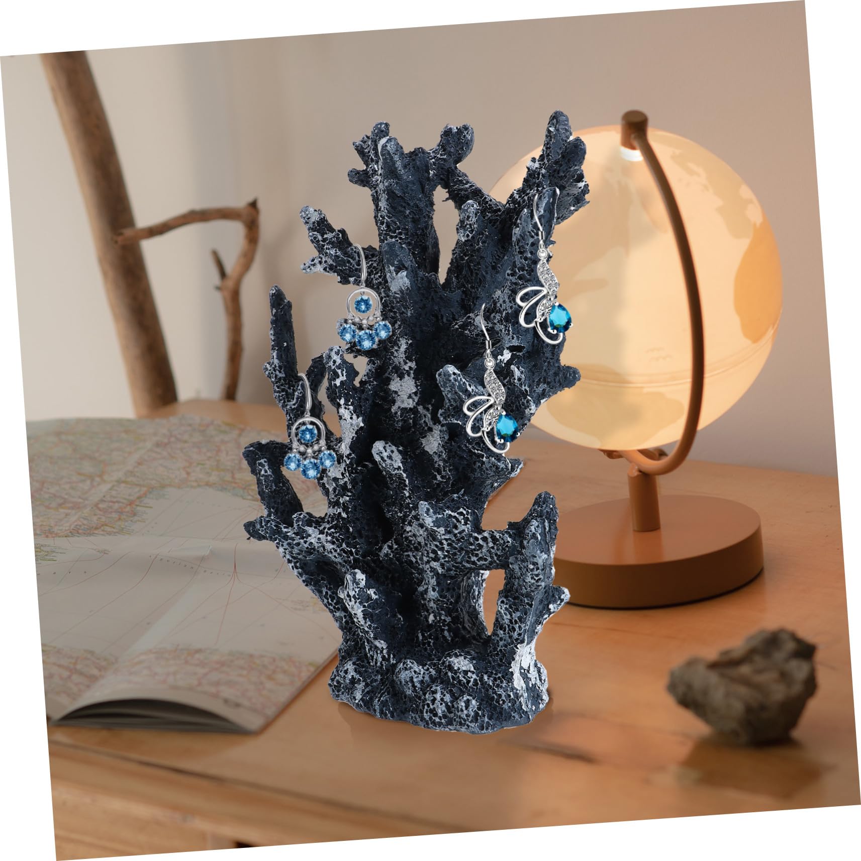 TOPBATHY Adorno de Coral Artificial para Acuario y Pecera, Resina Azul