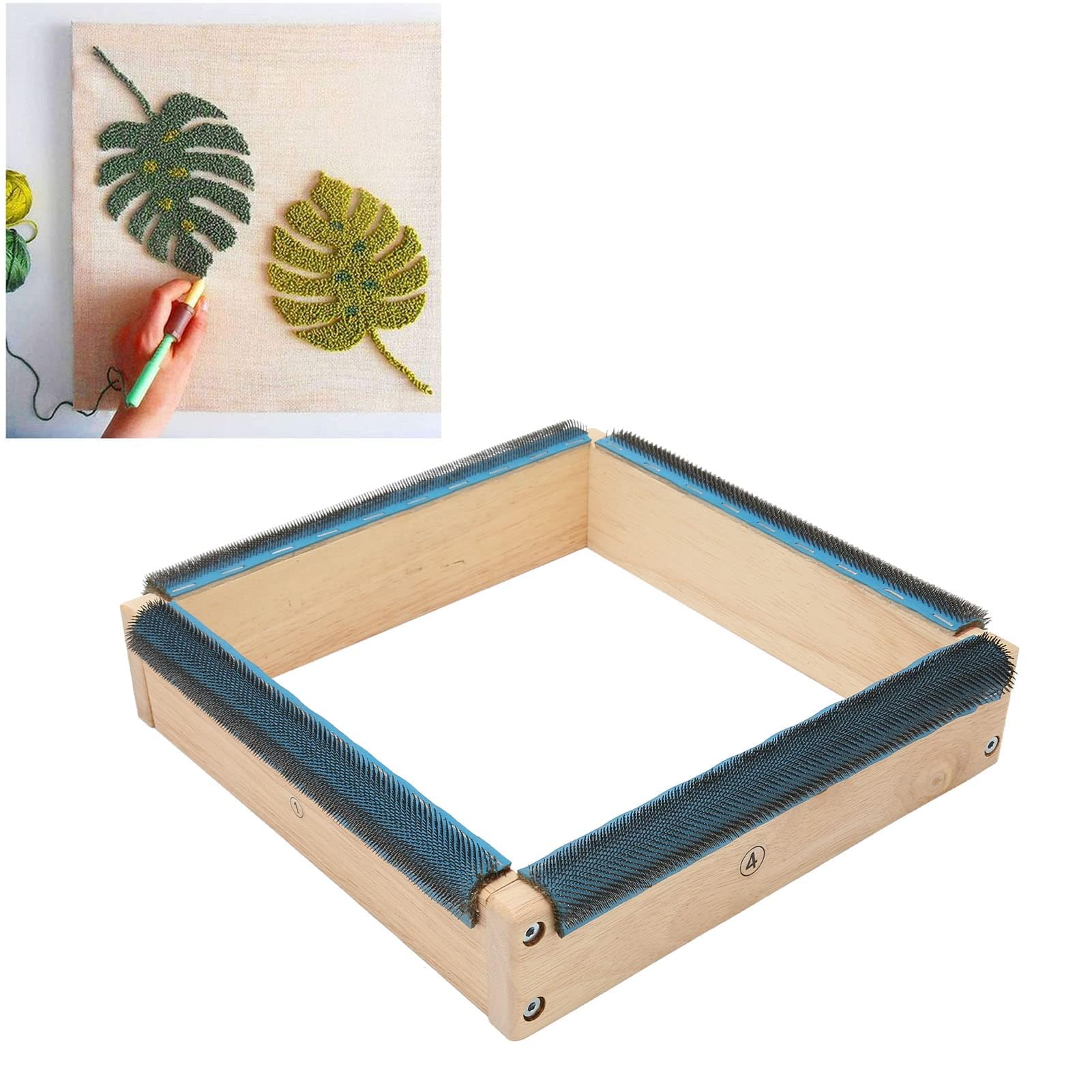 Punch Needle Frame, Rug Hooking Hoop Ergonomic Grip for Embroidery Sewing Craft Supplies for DIY Projects