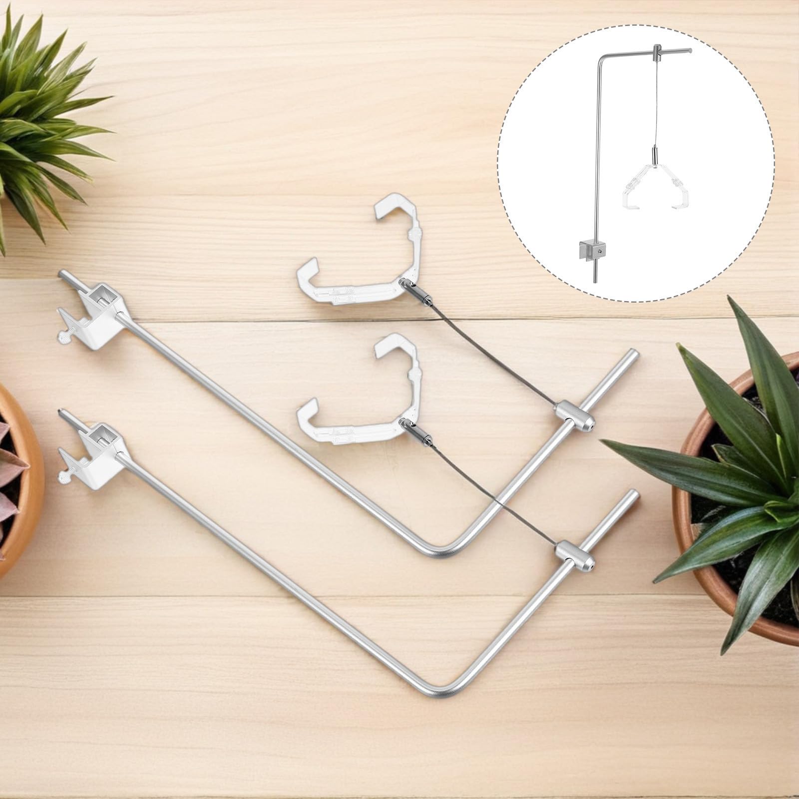 4 Stück Aquarium Lampenhalterung Verstellbar aus Aluminiumlegierung