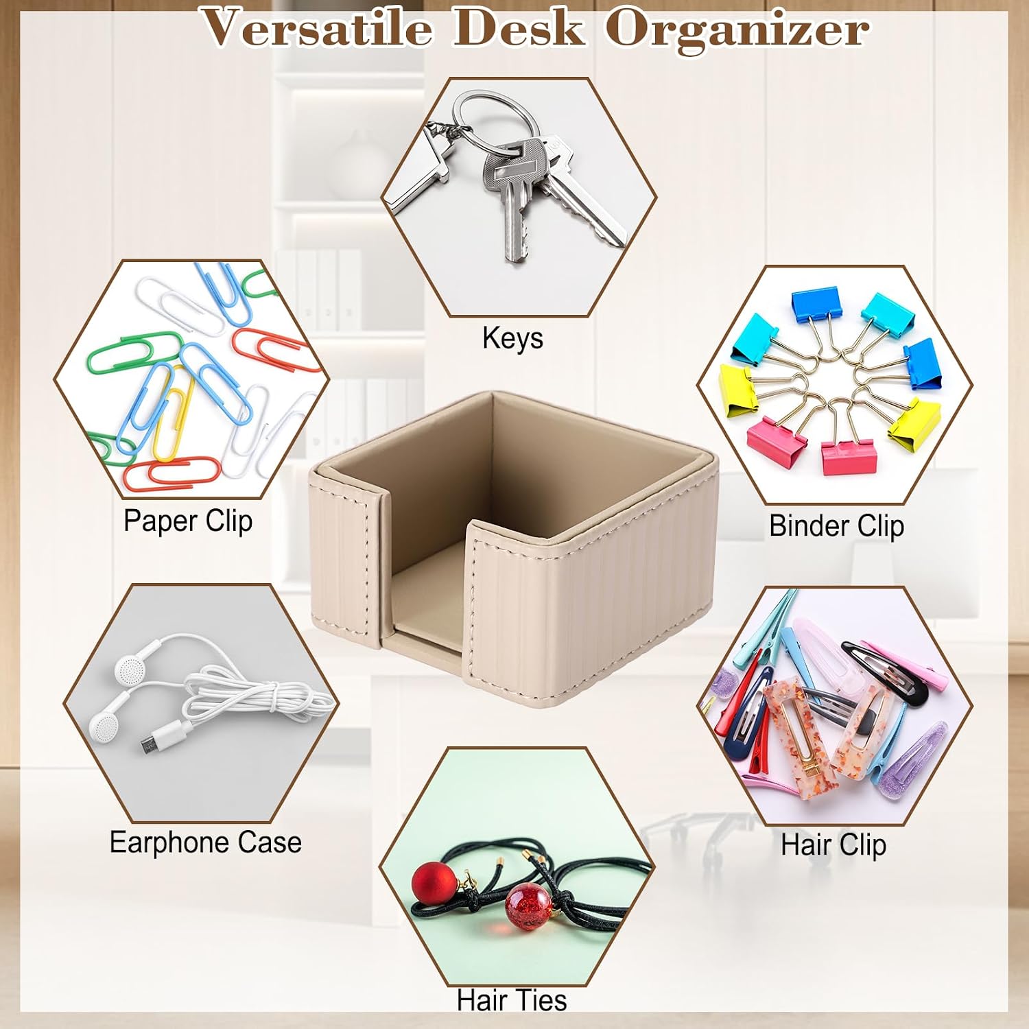 BTSKY 3x3 Inch Sticky Note Holder, PU Leather Sticky Note Dispenser