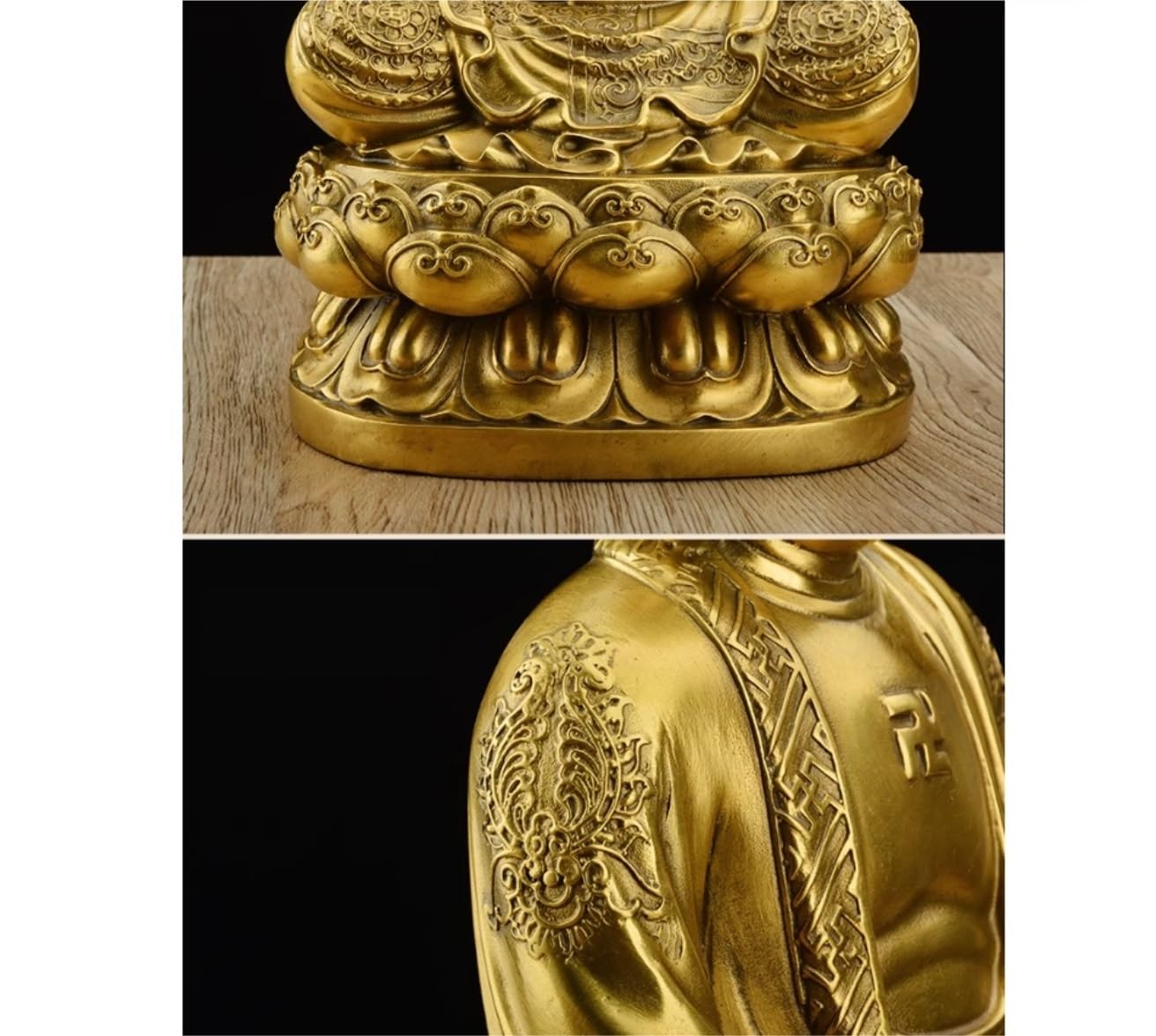 Figuras Budas Estatuilla Sentada De Latón De La Estatua De Buda De 15,7 Pulgadas para La Decoración del Ministerio del Interior Budas Decorativos