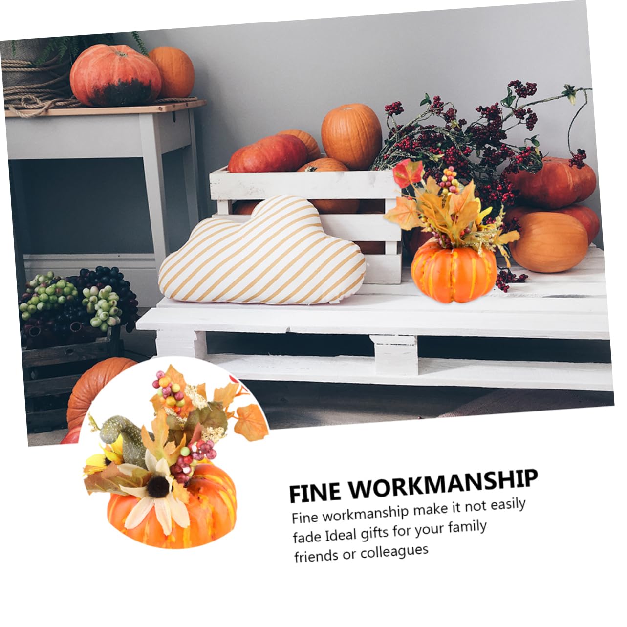 HOOTNEE 2pcs Pumpkin Ornaments Halloween Fall Prop Botanical Decor House Gadgets Sunflower Ornament Realistic Pumpkin Home Goods Home Decor Halloween Pumpkin Decor Foam Dining Table Plant