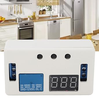 DC 12V Timer Relay 4 Mode Adjustable Digital Delay Relay with LED Display Cycle Time Switch