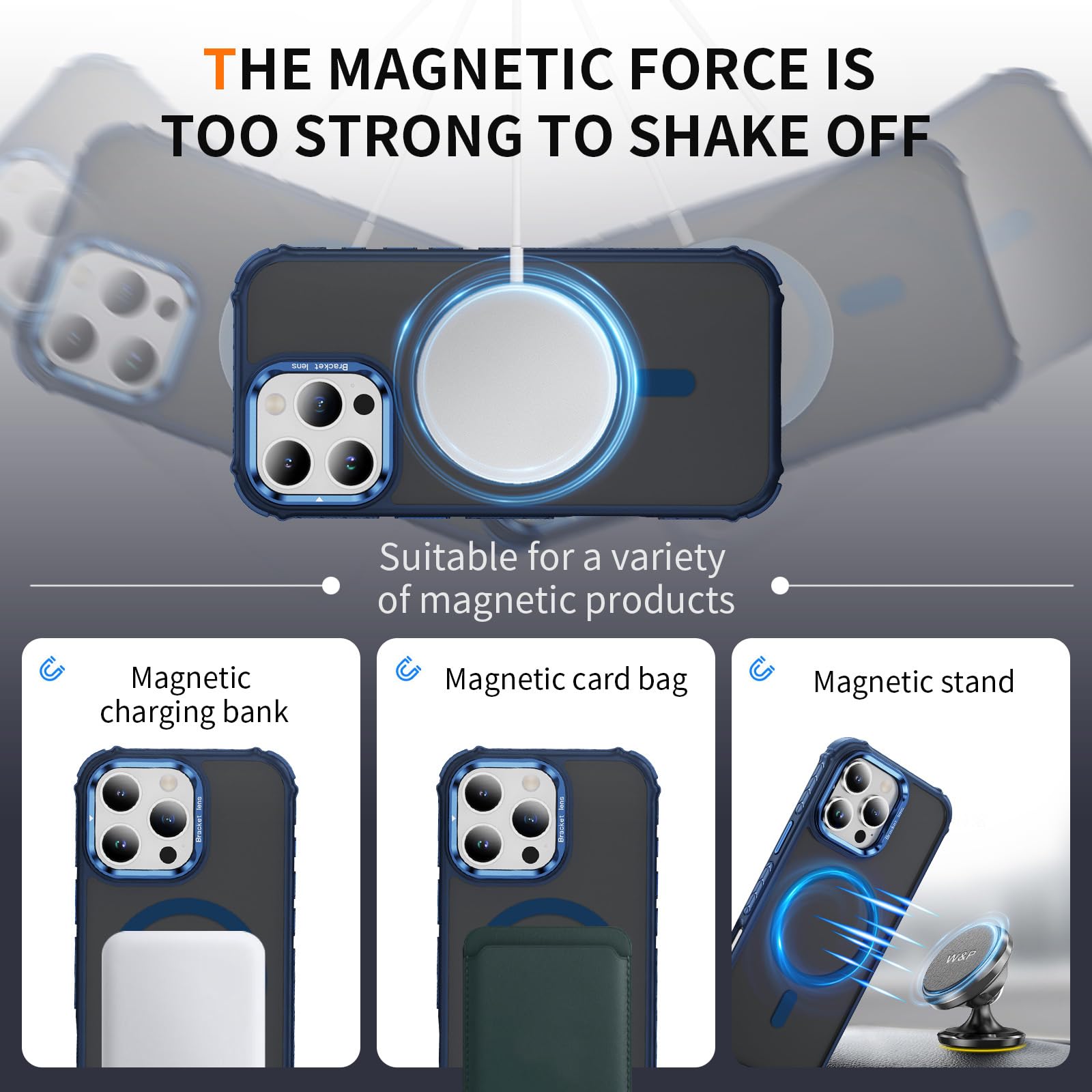 Custodia Magnetica Trasparente E Cool Con Bordo Marino Per IPhone 16 Pro Max - Foto 5