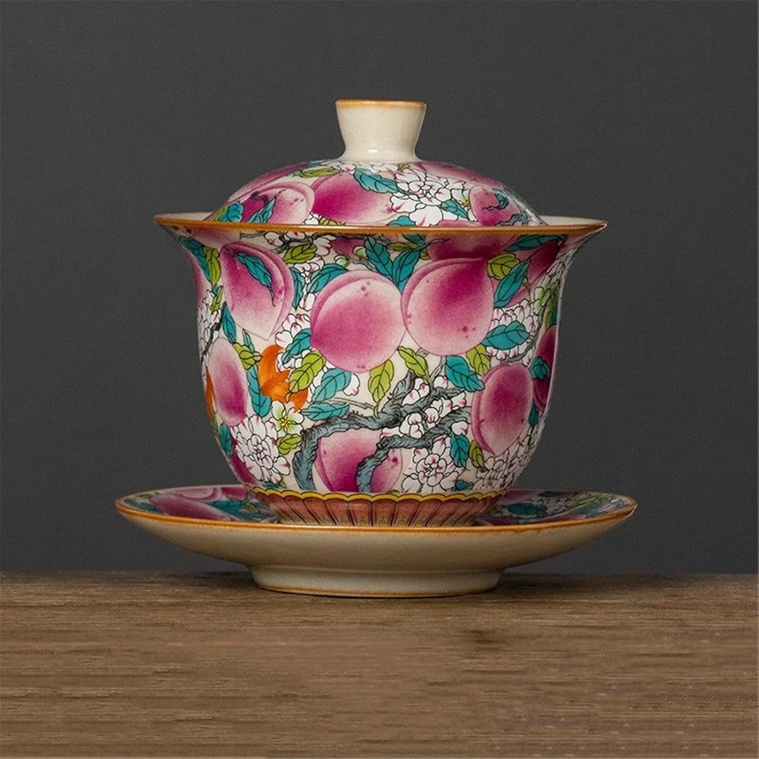 White Porcelain Gaiwan Tea Cup Classic Tea Ceremony Ware-style1