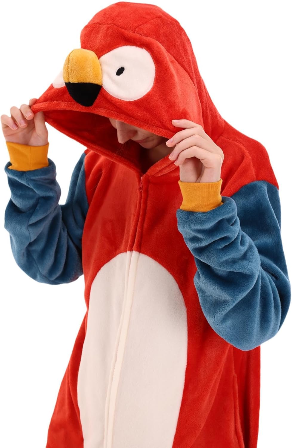 COSUSKET Snug Fit Unisex Adult Onesie Pajamas, Flannel Cosplay Animal One Piece Halloween Costume Sleepwear Homewear - Image 7