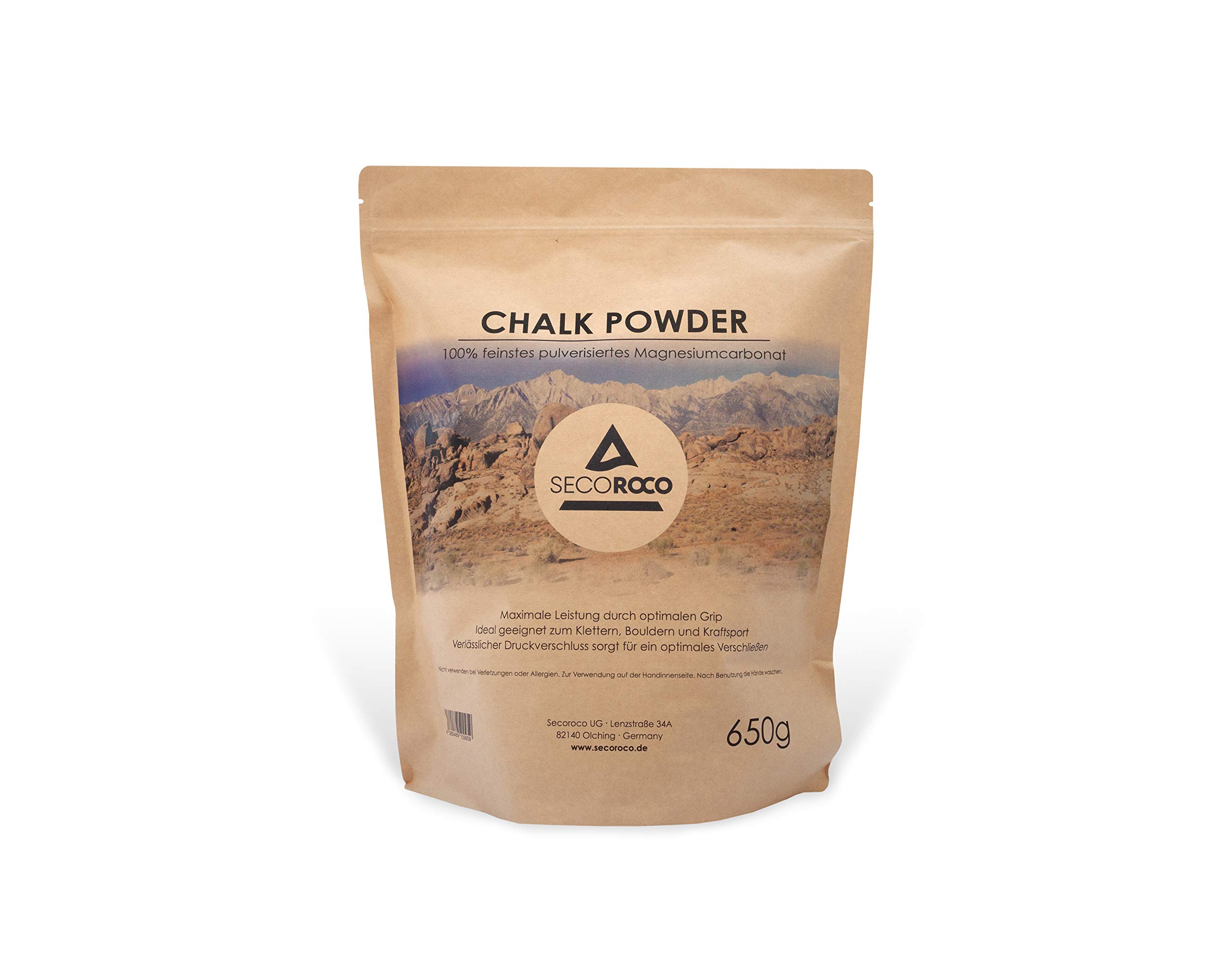 Secoroco Poudre 650 g Chalk Adulte Unisexe, Blanc, 650g