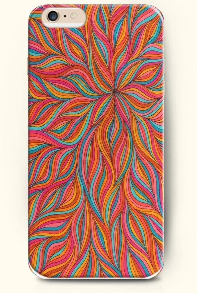 Colorful Floral Pattern - Rainbow Color Series - Phone Cover for Apple iPhone 6 Plus ( 5.5 inches ) - OOFIT Authentic iPhone Case