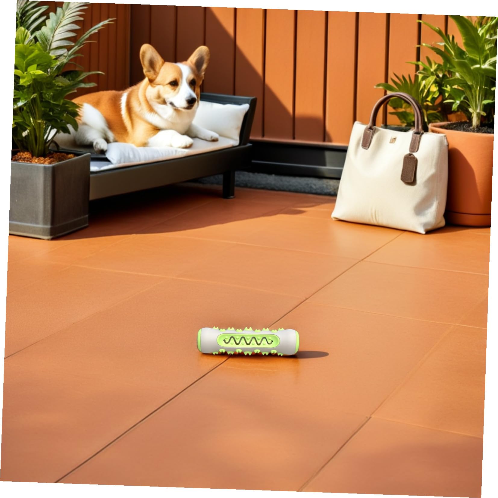 COLLBATH Hund Kauspielzeug Satz Zahnbürste Für Hunde Bissfeste Knochen Zum Reinigen Von Zahnstein Langlebiges TPR Spielzeug Für Haustiere