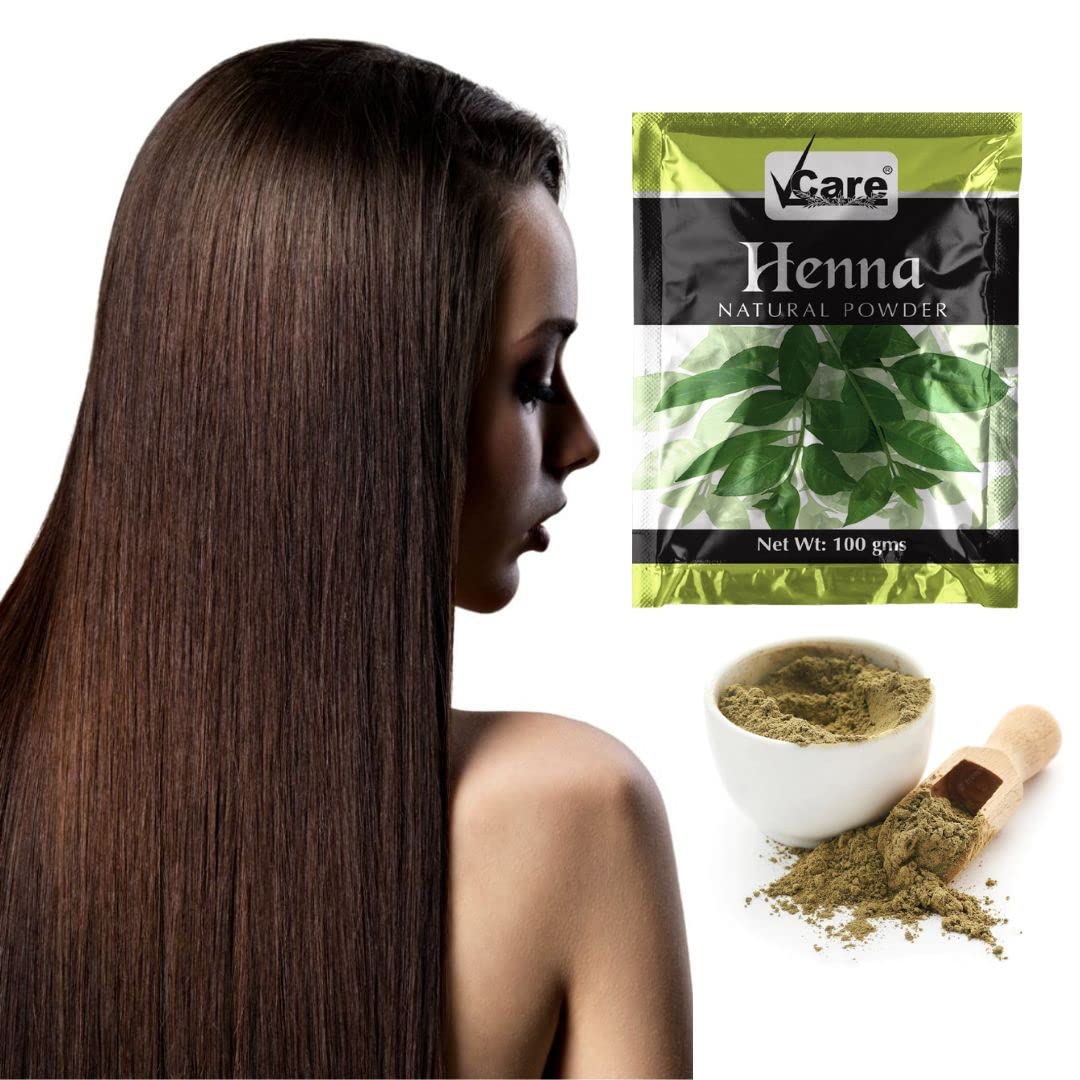 Buy VCare Henna Natural Powder for Hair 100 gm (Pack of 5) Natural