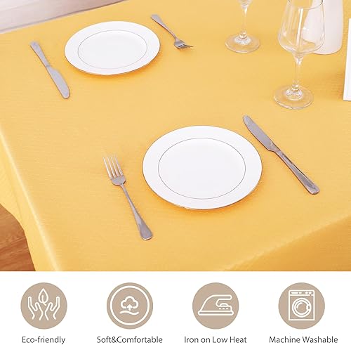 Miniatura 108 de JUCFHY - Mantel rectangular marroquí de tela jacquard a prueba de derrames y resistente al agua y al aceite, mantel decorativo para uso exterior e