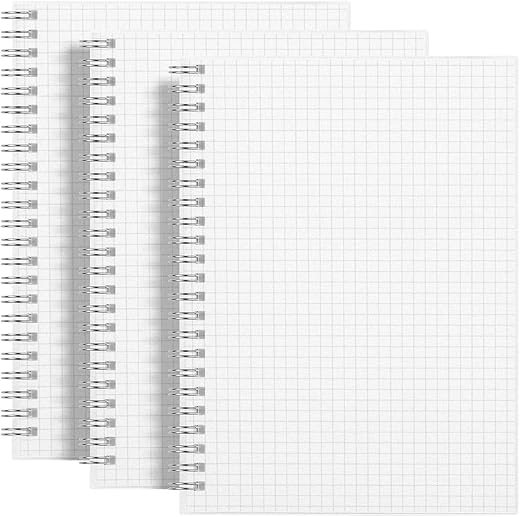 amazon basics Graph Paper Notebook | A5 Graph Grid Spiral Notebooks | 480 Pages, 100 GSM | 5.5" x 8.3" | Durable | Acid-Fr...