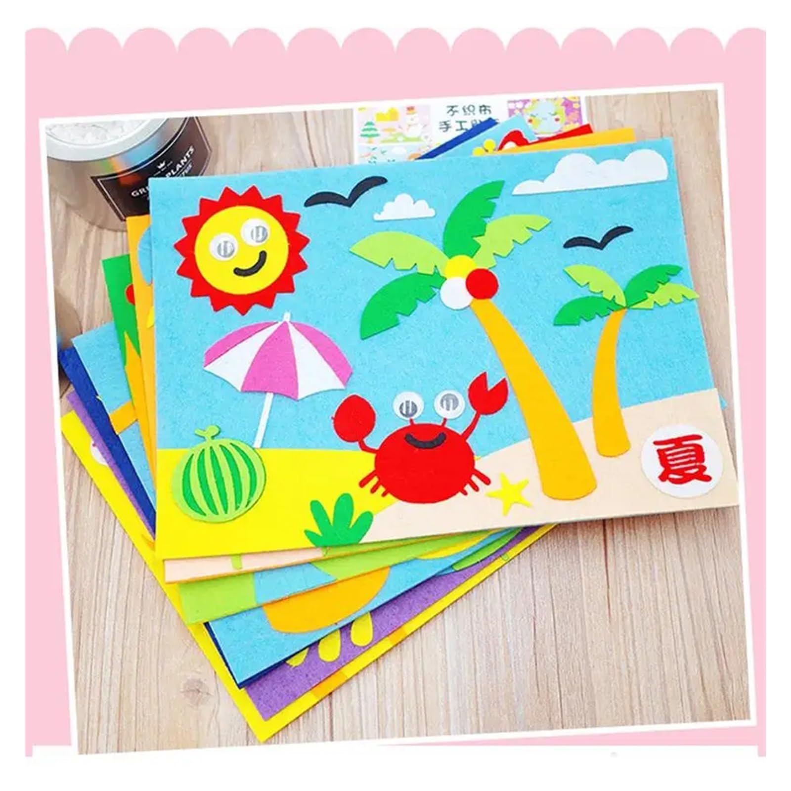 Bastelfilz Filz 10/40 Stück Vliesstoff for Handarbeiten, 10 cm breit, Patchwork-Stoffbündel for Kinder, Scrapbooking, Puppennähen für DIY Handwerk(15x15cm 40pcs)