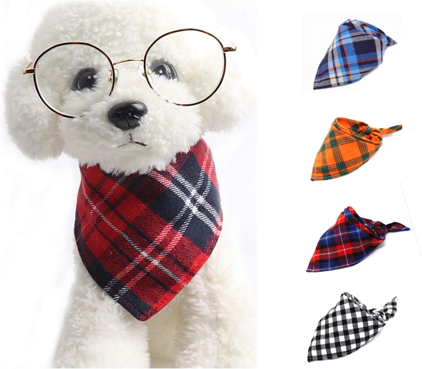 New Scottish style dog bandana 4pcs cotton padded