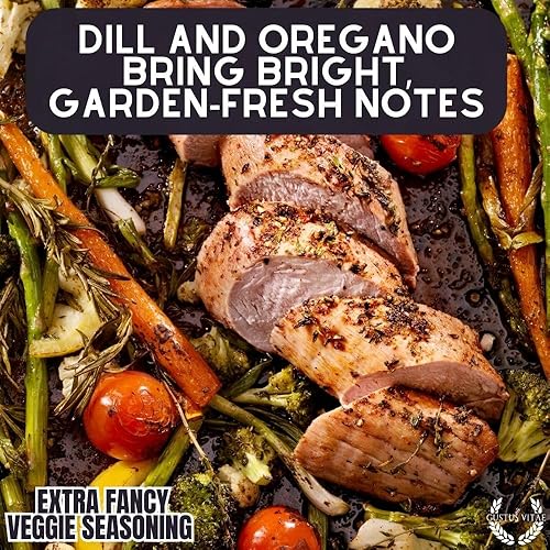 Miniatura 3 de Extra Fancy - Condimento vegetariano auténtico, mezcla de especias gourmet artesanales, sin OMG, 2.2 onzas, lote pequeño, lata magnética. Gustus