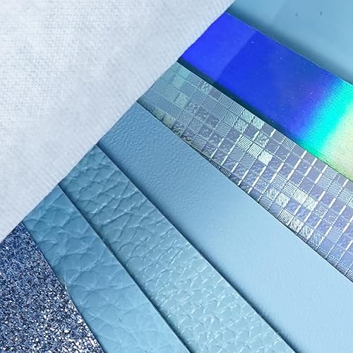 Miniatura 4 de 8 hojas de cuero sintético de 8 x 12 pulgadas, color rosa claro, margaritas finas y gruesas, patente metálica, Litchi, tela de cuero holográfica de