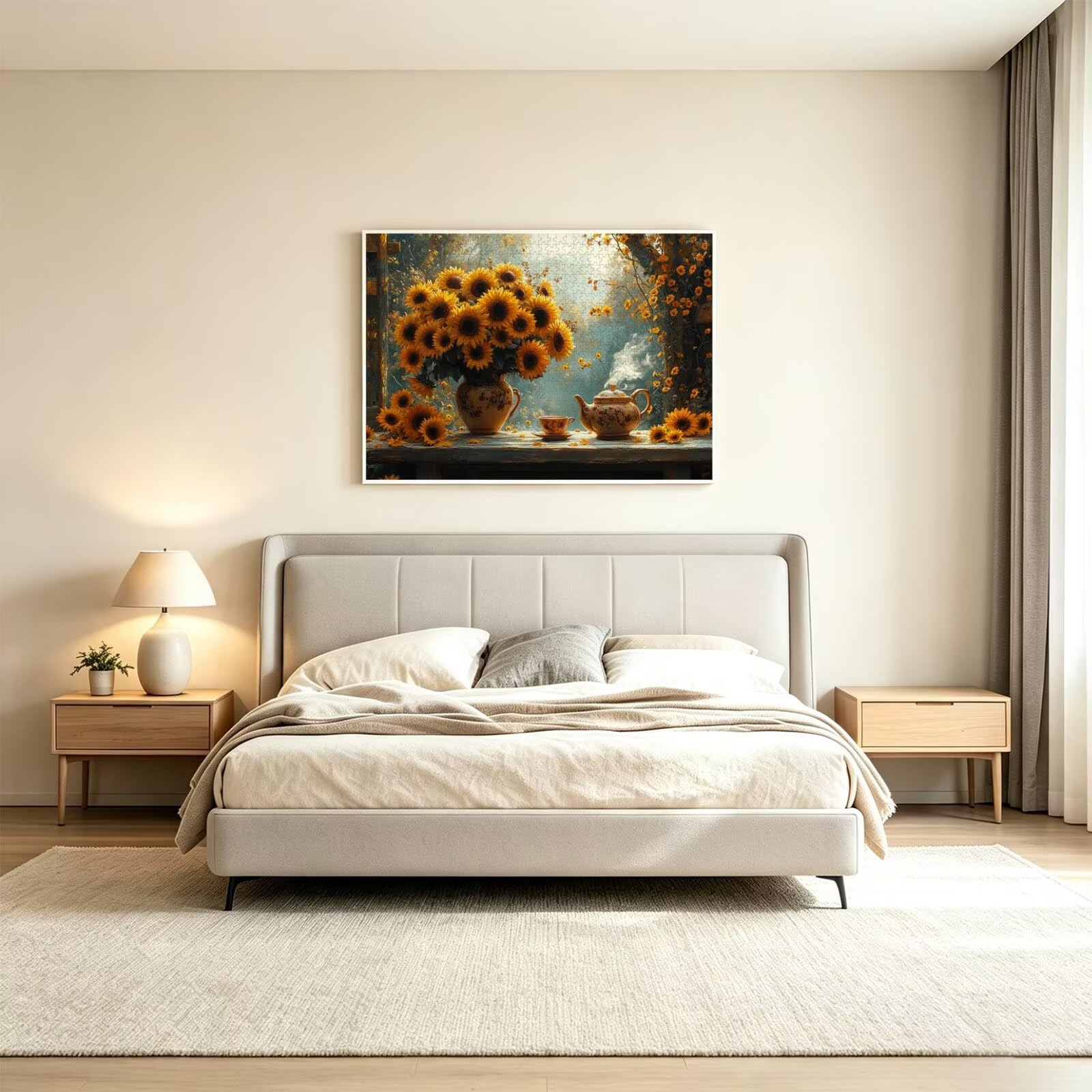 Puzzle dla dorosłych 2000, słonecznik jesień, 99x70cm, n-778