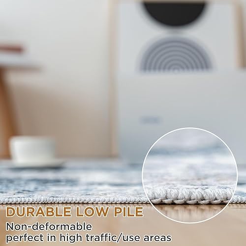 Miniatura 6 de Vamcheer Alfombra abstracta lavable  Estilo contemporáneo para sala de estar, dormitorio, cocina, lavable a máquina, para sala de estar, no