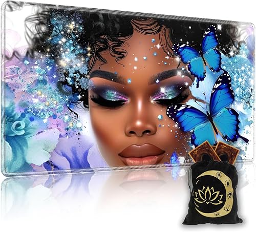 KUJKBFWJ for MTG Playmat in Storage Bag, Commander Board Game Play Mat Desk Pad,