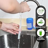 Vista 5 de Pajitas de repuesto y válvula de mordida compatible con botella de agua Zak Designs Kelso de 15 onzas (paquete de 4)