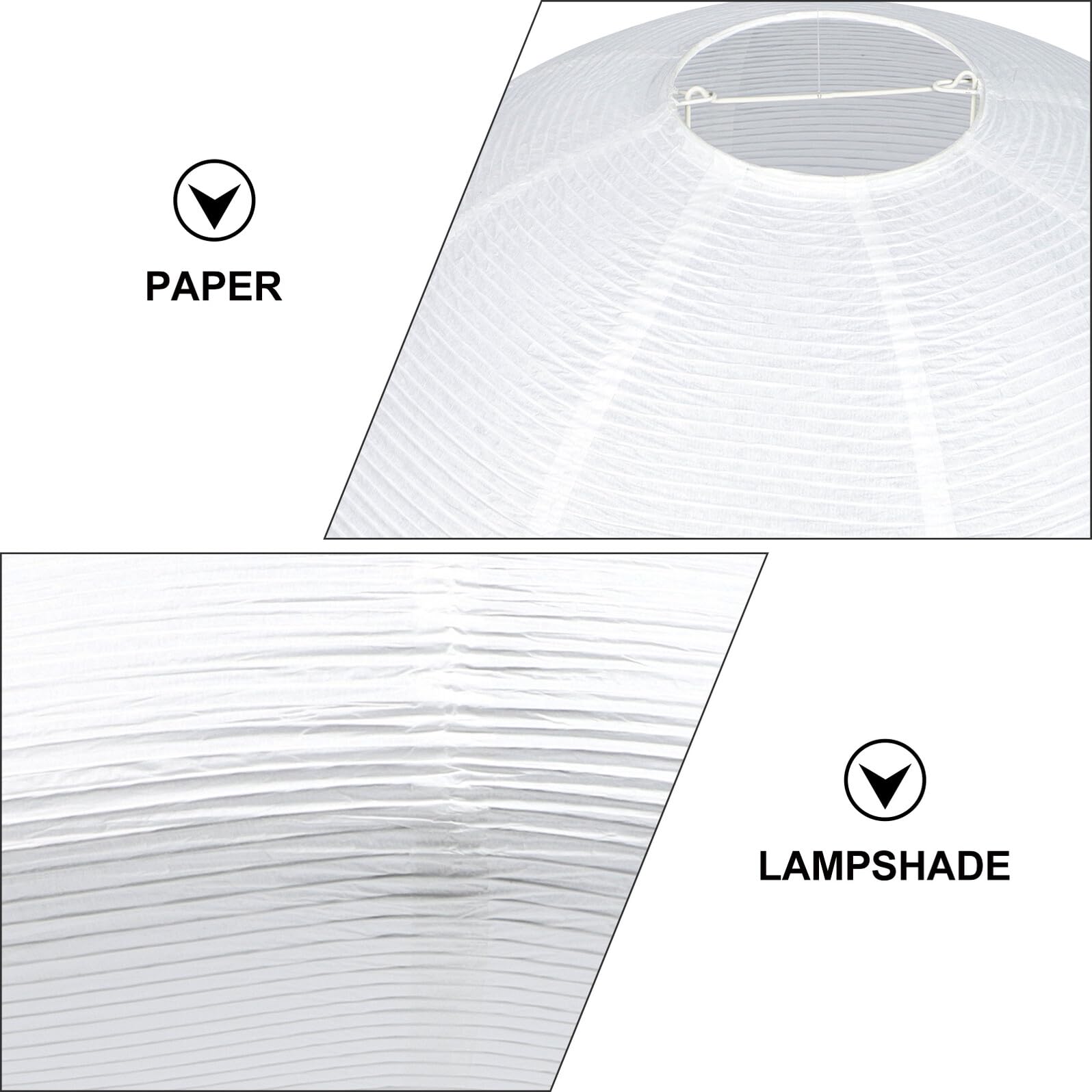 Paralume in Carta di Riso Bianco per Lampada a Sospensione | Installazione Semplice, Ammorbidisce la Luce, per Camera da Letto e Studio
