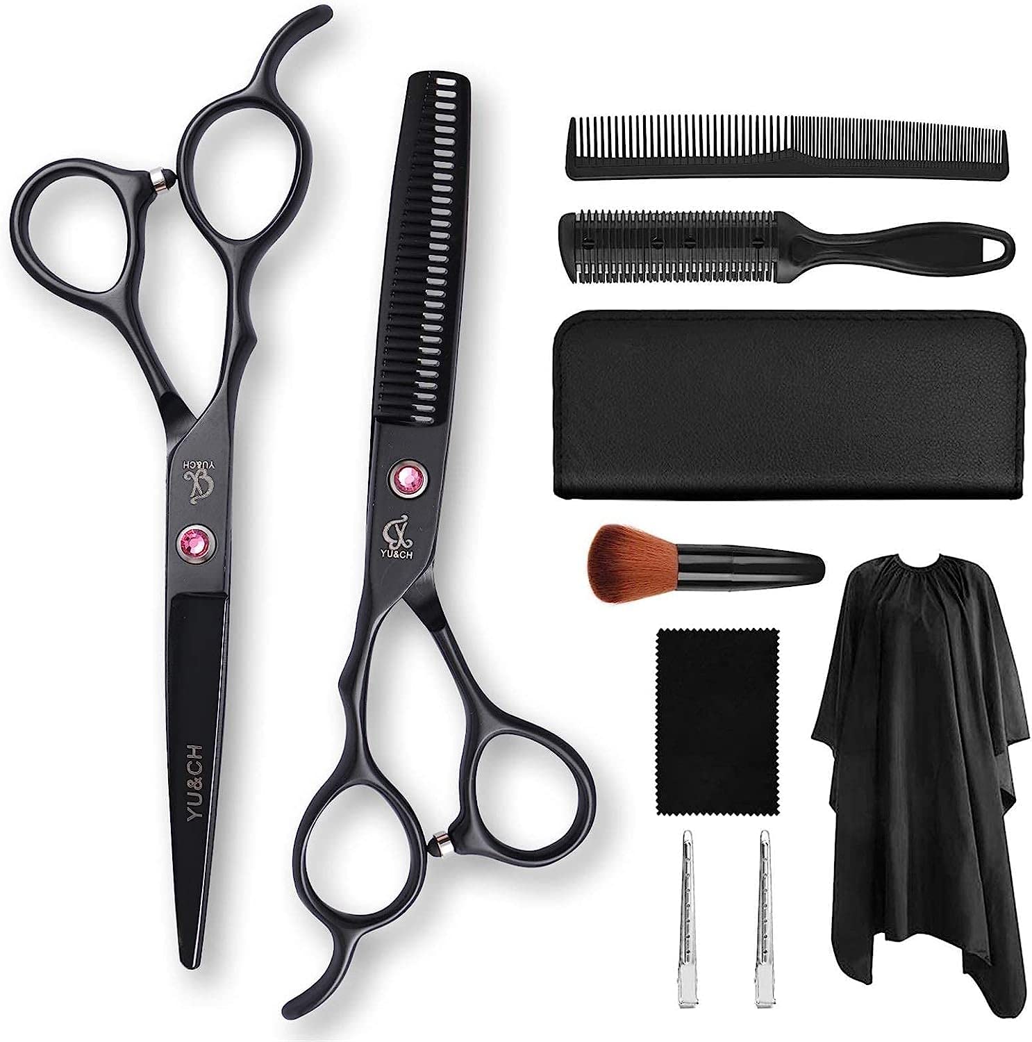 Ciseaux de coiffure professionnels pour gauchers en acier haute précision