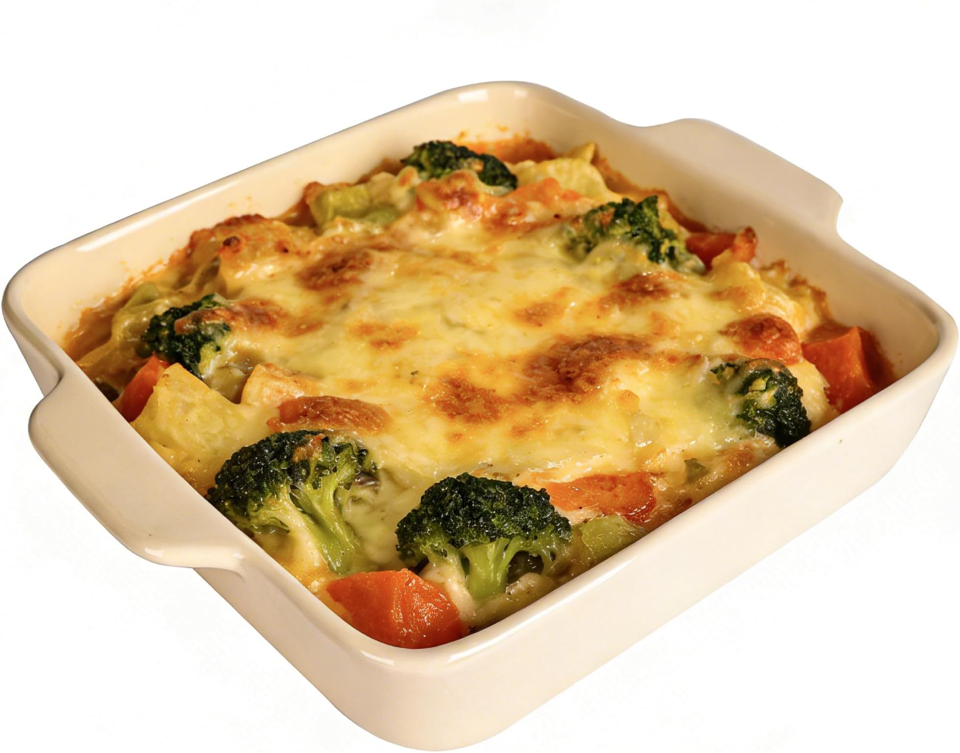 8x8 Square Baking Dish - 1.9qt Ceramic Baking Pan With Handles - Casserole Dish For Oven,Porcelain Bakeware For Brownie,Lasagna,Casseroles,Family Dinner(Butter Yellow)
