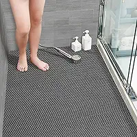 Tapete Antiderrapante Para Banheiro, Chuveiro, Box, Piscina, Áreas Molhadas (Onda Cinza, 0,60 X 1,20)