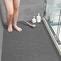 Tapete Antiderrapante Para Banheiro, Chuveiro, Box, Piscina, Áreas Molhadas (Onda Cinza, 0,60 X 1,20)