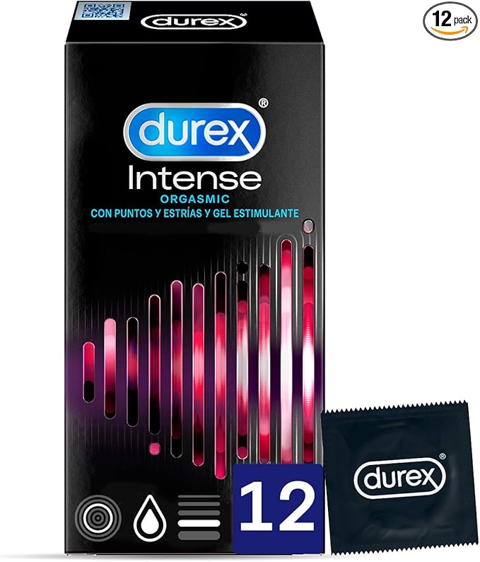 Durex Preservativos Intense Orgasmic con Puntos y Estrías ...