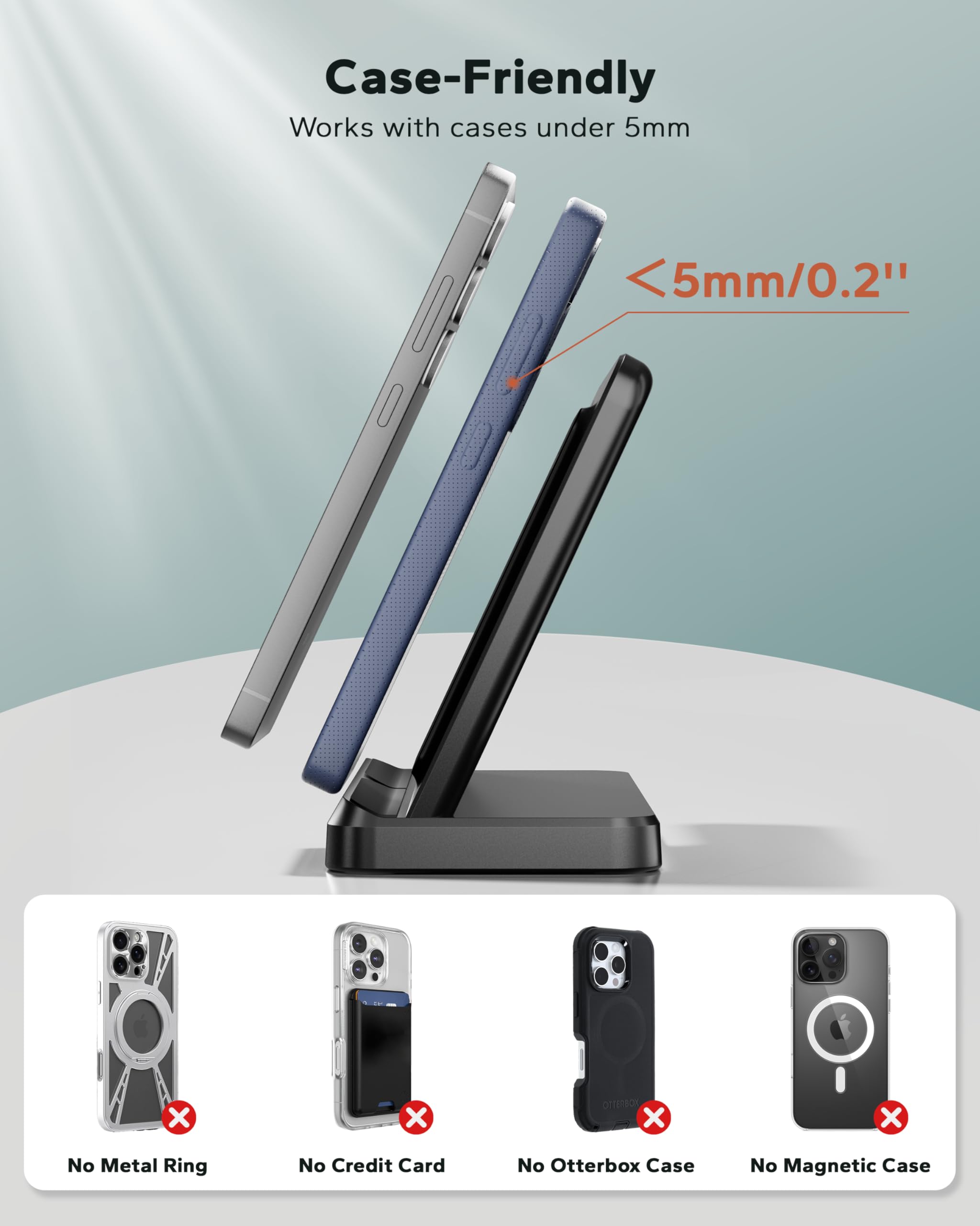 Pad di ricarica 3 in 1 per Samsung, caricabatterie per telefono cordless e orologio per Galaxy S25 Ultra/S24/S23/Z Fold, ricarica rapida certificata Qi per Samsung Watch Galaxy 8/7/6/5, Galaxy