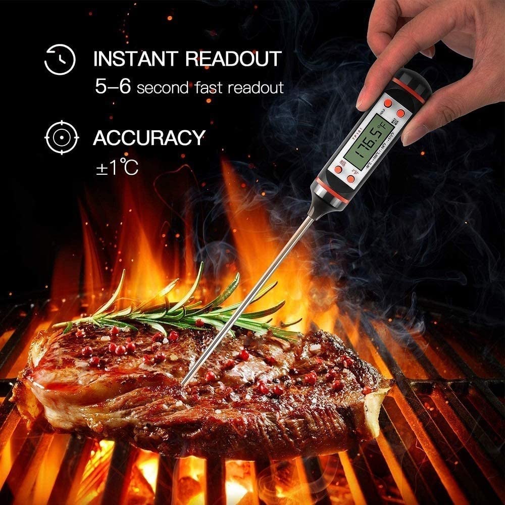 Cyfrowy termometr do mięsa z długą sondą Natychmiastowy odczyt Termometr do gotowania żywności do grillowania Grill Grill Kuchenny termometr do cukierków