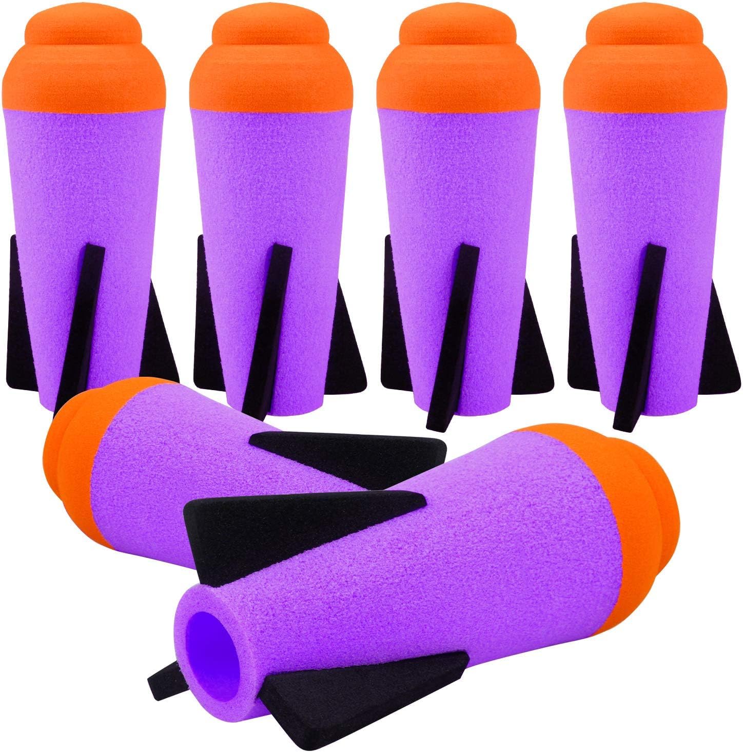 6 Packs Mega Missile Refill for Nerf N-Strike Elite Series, Compatible Darts Mega Missile Refill Bullets Foam Rockets for Nerf Party