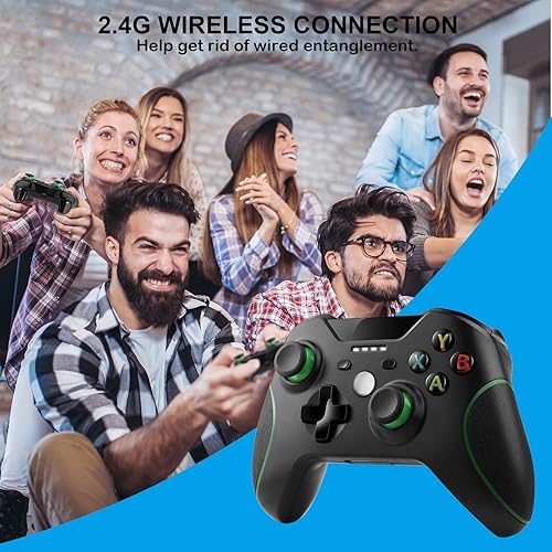 Vista 5 de Sogdeco Controlador inalámbrico compatible con Xbox One - Controlador de juego de 24 GHz integrado con doble vibración compatible con Xbox OneOne