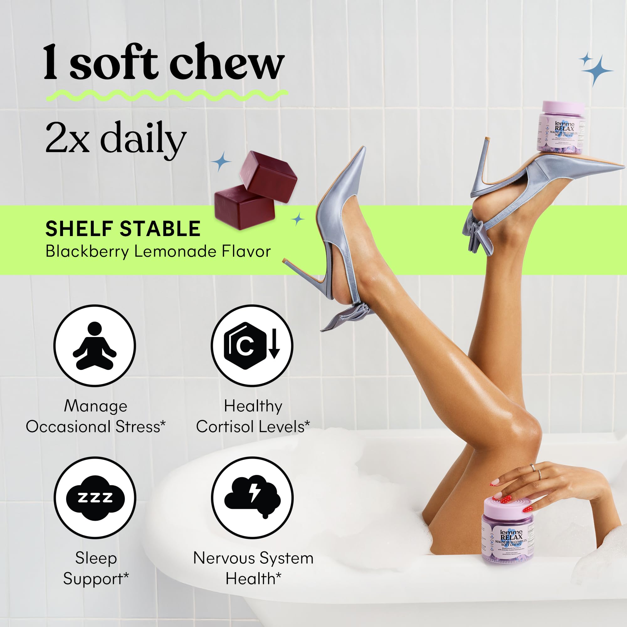 Lemme Relax Soft Chews with Magnesium Glycinate & Citrate (30 Chews) — Amazon image 7