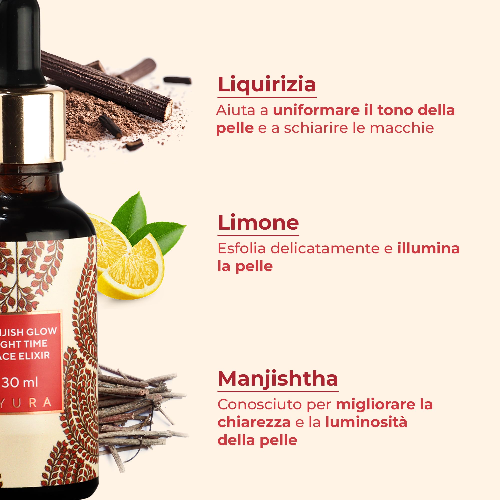 Iyura Manjish Glow Elixir Olio idratante per pelli secche 30ml