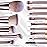 BS-MALL 14 Pcs Makeup Brushes Set with 1 Pcs Makeup Sponge - Essential Foundation Powder Concealers, Eye Shadows, Blush Makeup Brushes with Travel Makeup Case (Bamboo)