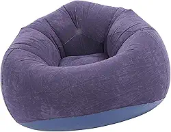 YOUTHINK Espreguiçadeira Inflável Cadeira Inflável Portátil de Material Premium, sofá Portátil Dobrável para Sala de Estar, Quarto, Varanda, Viagens de Escritório, Multiuso Interno e Externo (Azul