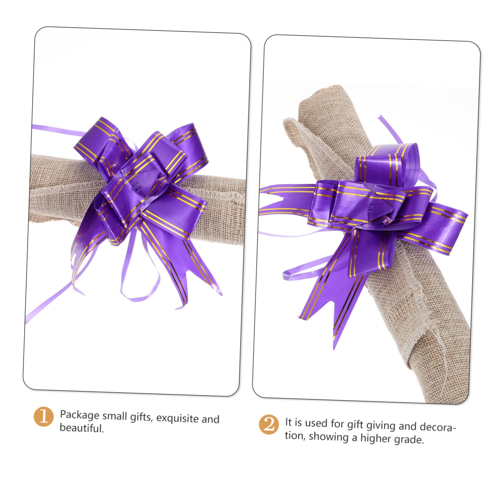 30pezzi Decorativi Bows Raso Con Dorato Eleganti Fiocchi Per Decorazione Auto Matrimoniale Vari Facili Da Usare Perfetti Per Feste e Pacchetti