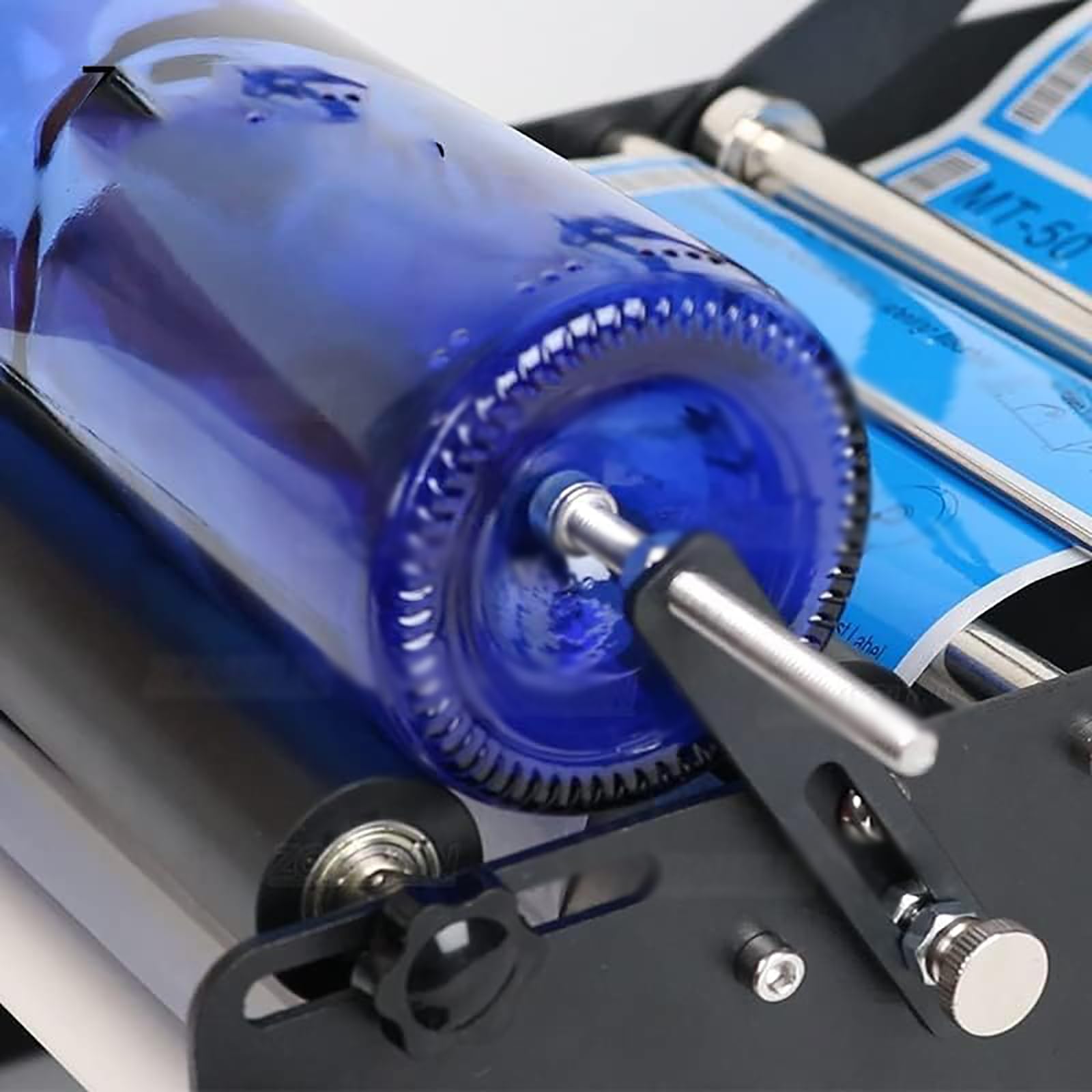 Etichettatrice semiautomatica per bottiglie, applicatore manuale di etichette con barra di pressatura, larghezza 10-110 mm e lunghezza 10-300 mm regolabile, 15-30 bottiglie/minuto, per lattine