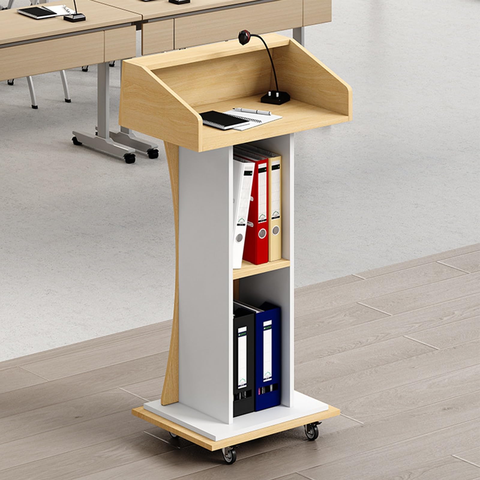 Genérico Soporte de Madera para Atril, púlpito Estable para Iglesia, Aula, conferencias y Bodas. Soporte Ideal para presentaciones de Profesores, conferenciantes y orado