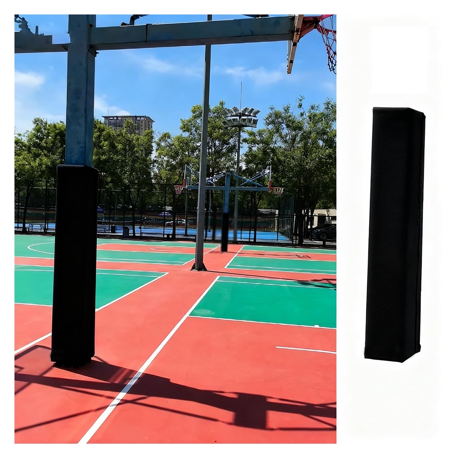 Protection de poteau de basket-ball pour éviter les blessures lors des chocs en plein air