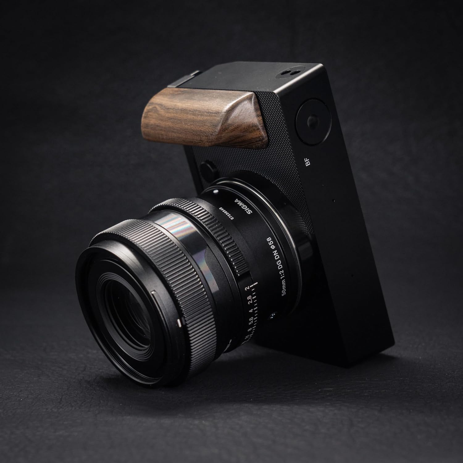 SIUTATDSH カメラグリップ 対応 シグマ Sigma BF カメラ専用 L型クイックリリースプレート、実木製ハンドル、三脚設