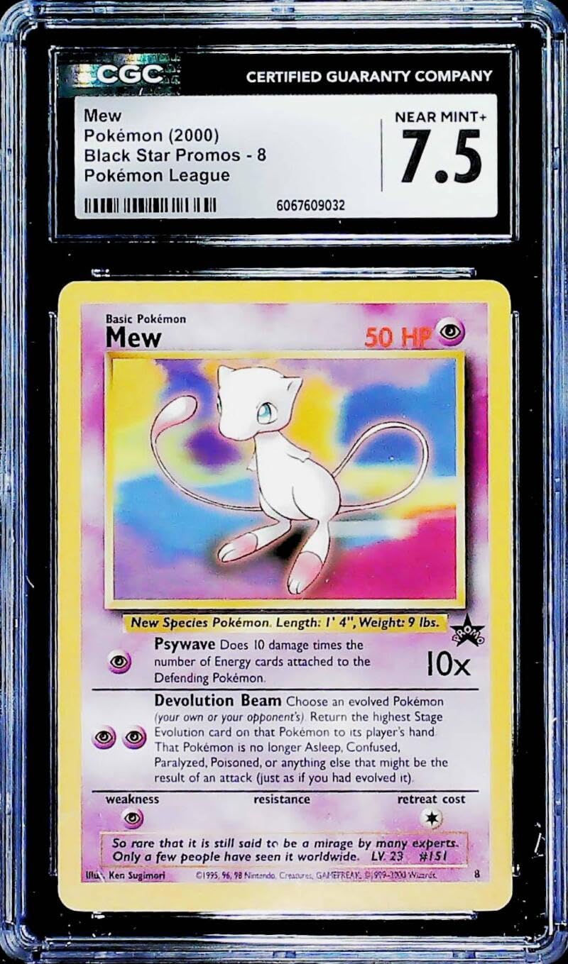 2000 Mew League Black Star Promo CGC 7.5 NM+ Card