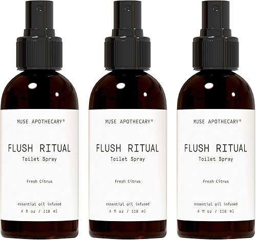 Miniatura 27 de Muse Apothecary Flush Ritual - Aerosol para inodoro aromático y refrescante, usar antes de ir, 4 onzas, infundido con aceites esenciales naturales