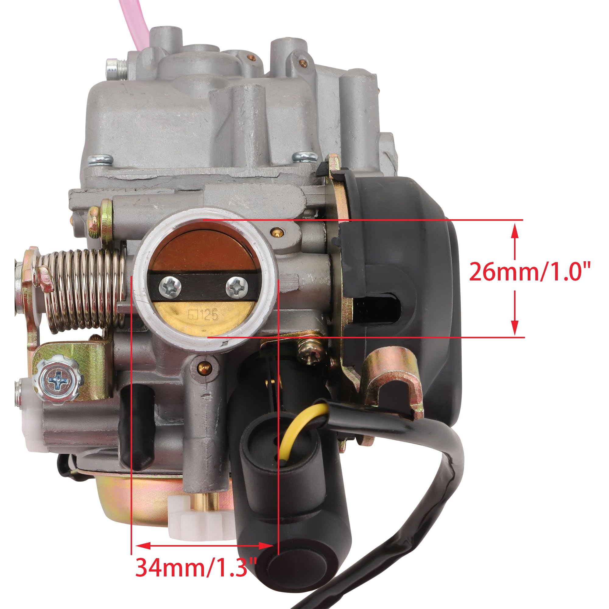 WOOSTAR PD26JY-4 26mm Carburador Reemplazo para 4 Tiempos 5CA Motor