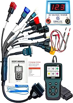 DANLITE TOOLS TECHNICIAN V311 OBD-II Bs6 Bs7 Bike Scanner Fastest Connectivity with DC Voltage Tester Wires OBD-II Scanning Cable Free Danlite Tester Fast Connectivity