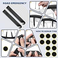 Vista 7 de Mini bombas de bicicleta con válvula Presta y Schrader, mini bomba de mano, bomba de inflado portátil con kit de reparación, bomba de inflador