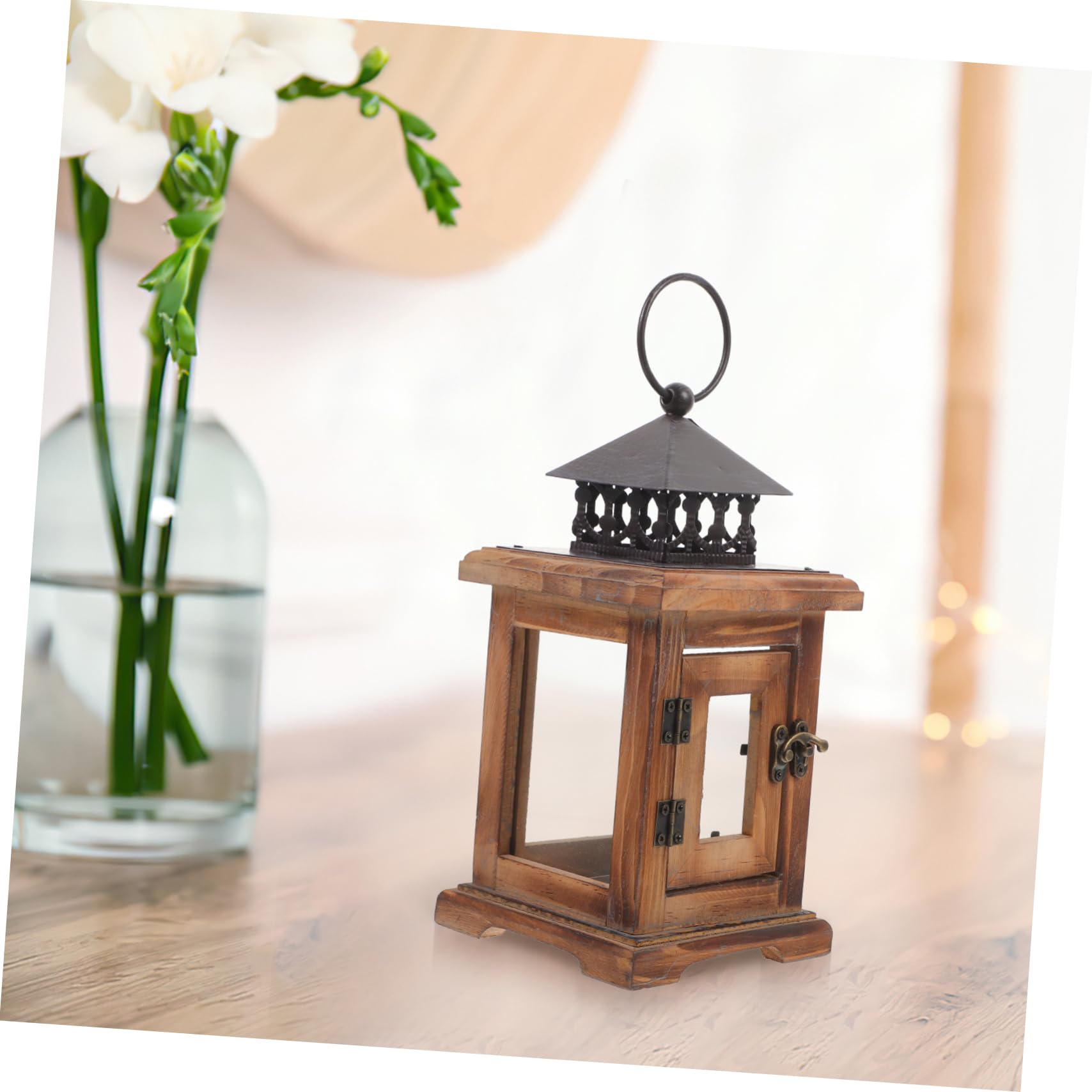 MAGICLULU Stabkerzenhalter Vintage Eisen und Glas Rustikale Kerzenlaterne mit Vielseitigem Design für Hochzeitsdeko und Stimmungsvolle Tischdekoration