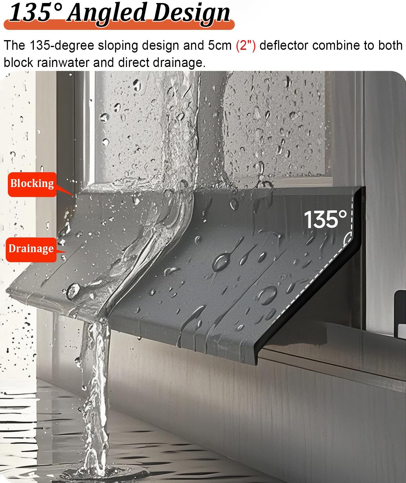 Striscia autoadesiva in gomma per soglia della porta, anti-pioggia, 2,1/8" x 2,5 m, guarnizione per la casa, facile da installare